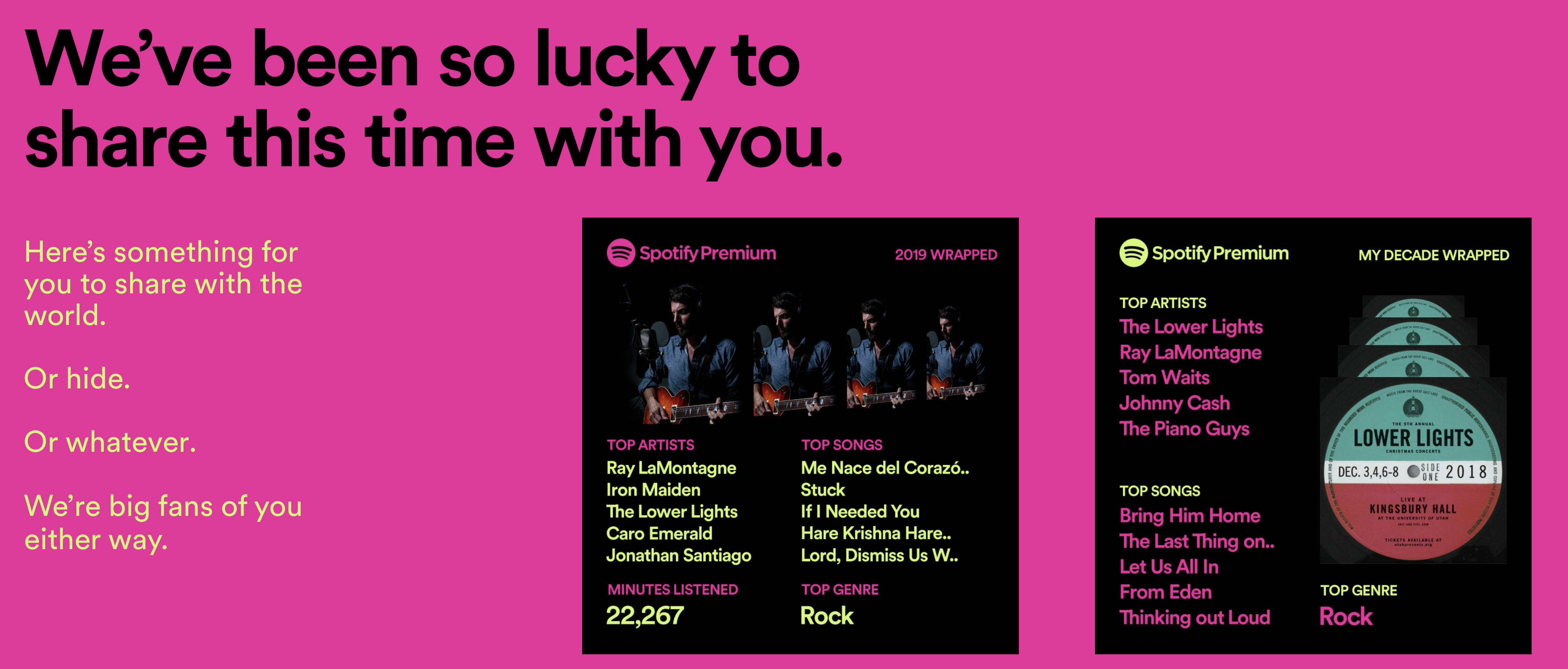 This is my spotify year in review for 2019